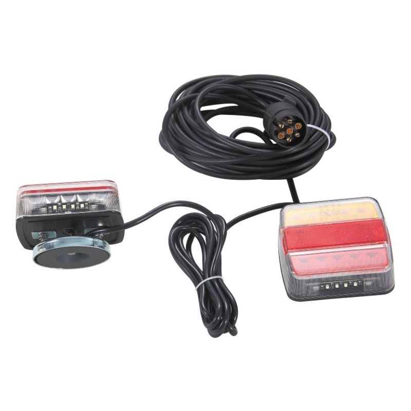 002715TP - Set lampi LED 12-24V cu magnet, cu cablu 7,5m + 2,5m, stecher 7 pini