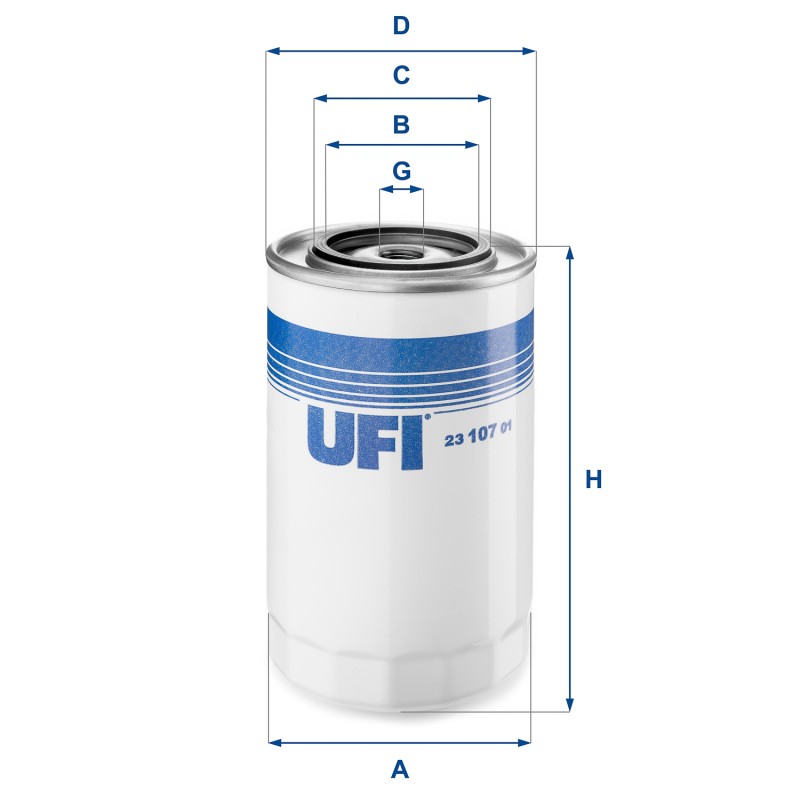 23.107.01 - Filtru ulei U650 W8005, P551603, LF3347, LF3575, H210W, H210W02, BT347, S9710R, SO287, XO281, ZP514, DO243, DO821
