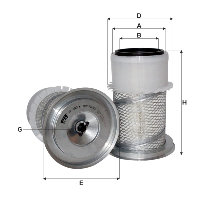 HP4685K - Filtru aer C16150, P771589, AF25324K, SA16589, P77-1589, XA1575K