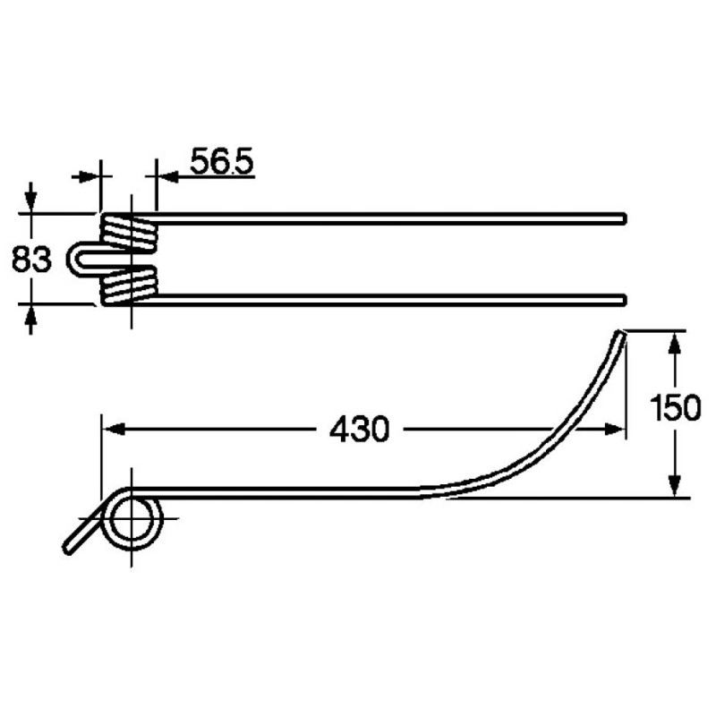 VF0658025986KR - Dinte grebla Deutz-Fahr 0658.0259