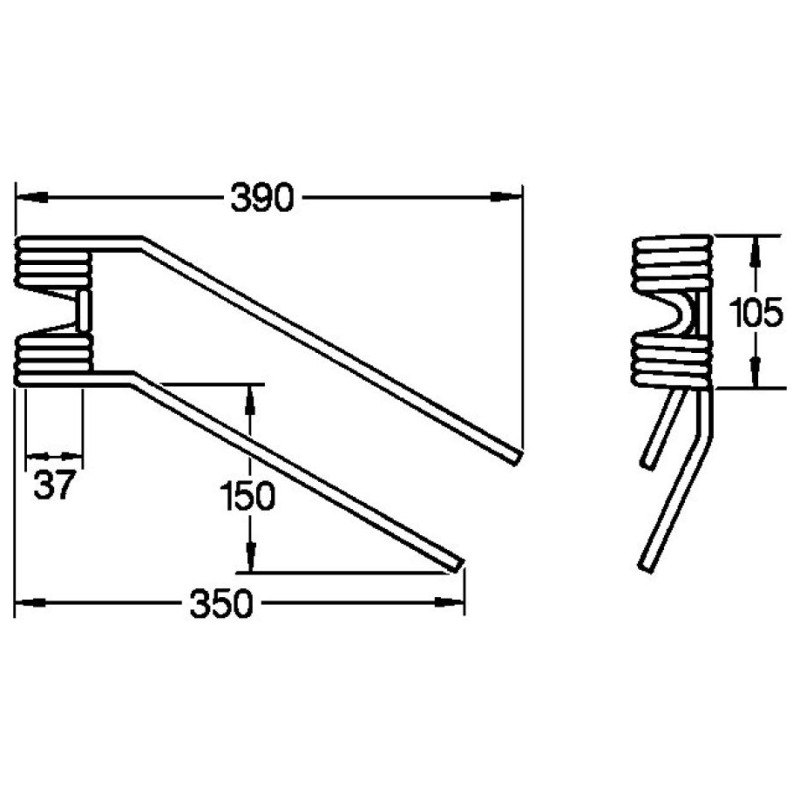 VF06580391KR - Dinte grebla Deutz-Fahr 0658.0391