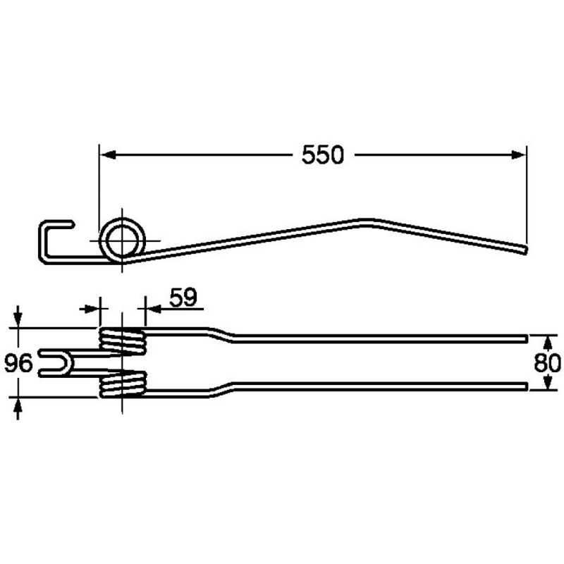 VF16504331KR - Dinte grebla Deutz-Fahr 1650.4331