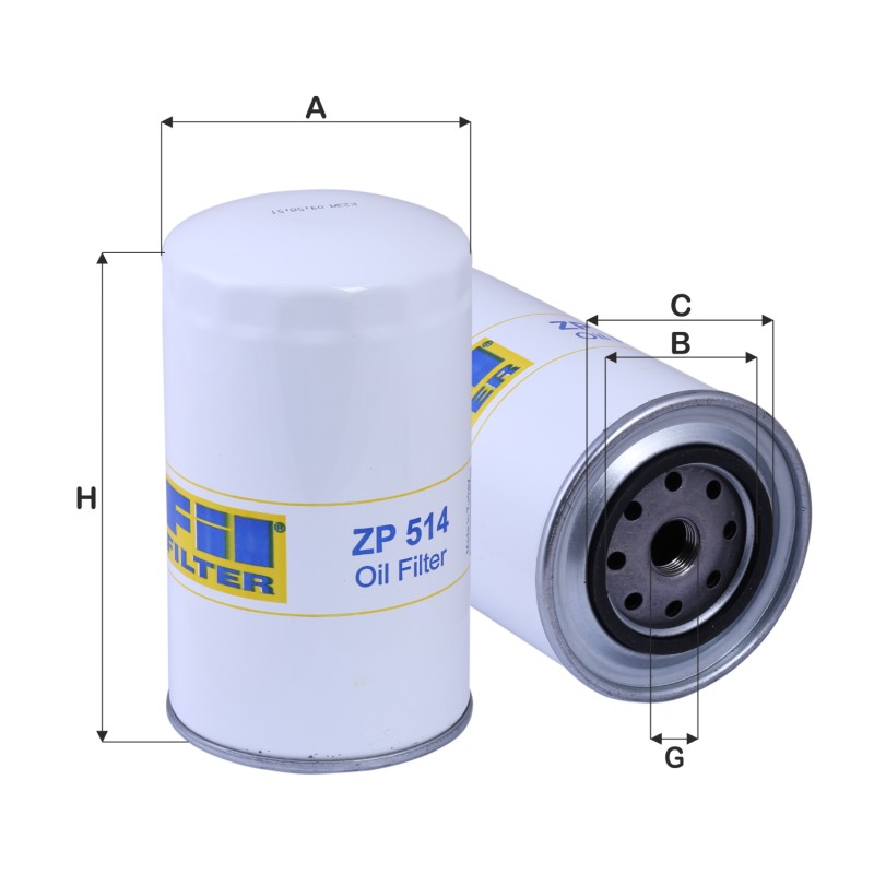 ZP514 - Filtru ulei U650 23.107.01, W8005, P551603, LF3347, LF3575, H210W, H210W02, BT347, S9710R, SO287, XO281, DO243, DO821